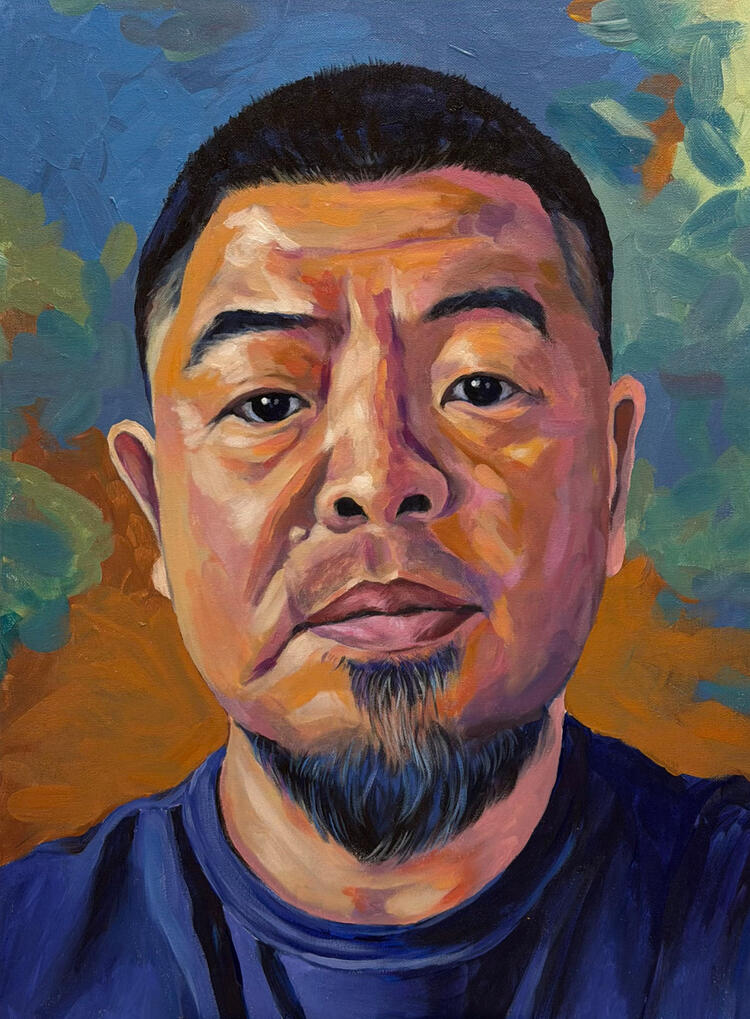 Self-portrait 18x24in Acrylic on canvas