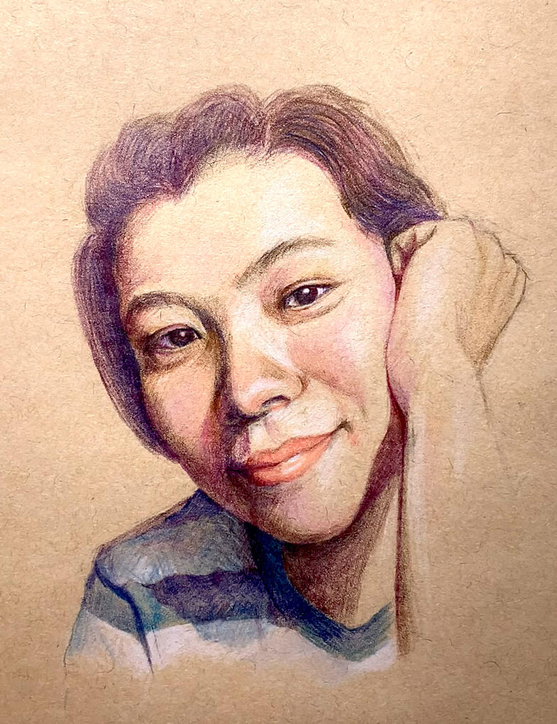Disturbed by the Moonlight 2020 5x7in Colored Pencils on Kraft Paper Sold